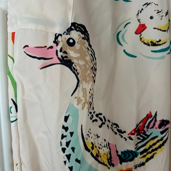 Briteneye XL New Women's Vintage Animal Duck Print Casual Pants - Picture 4 of 9